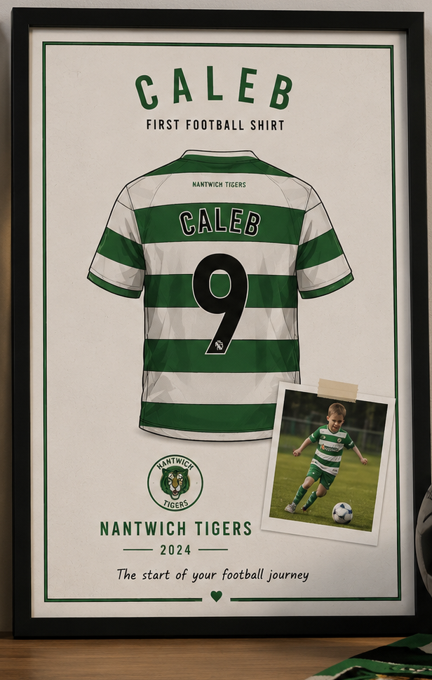 Framed keepsake print for a grassroots team